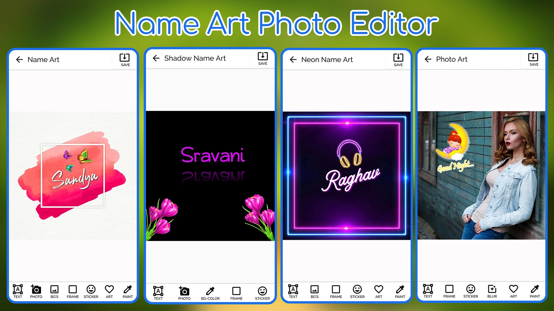 Name Art Photo Editing App screenshot