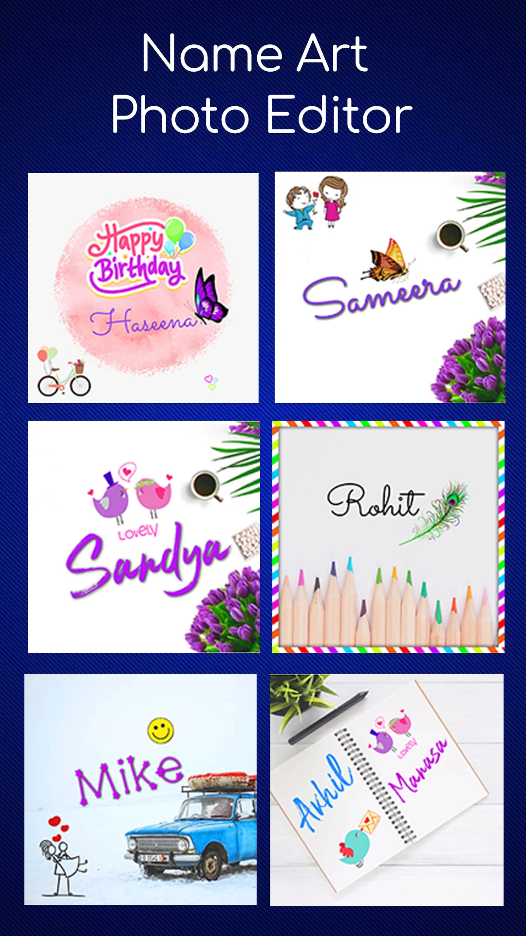 Name Art Photo Editing App screenshot